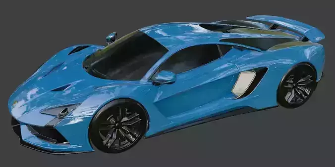 Generic Supercar 3d Model 3D model 4