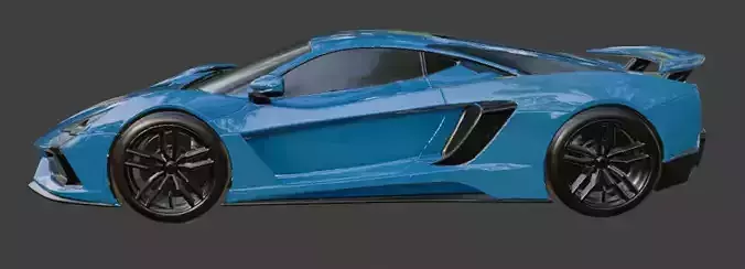 Generic Supercar 3d Model 3D model 2