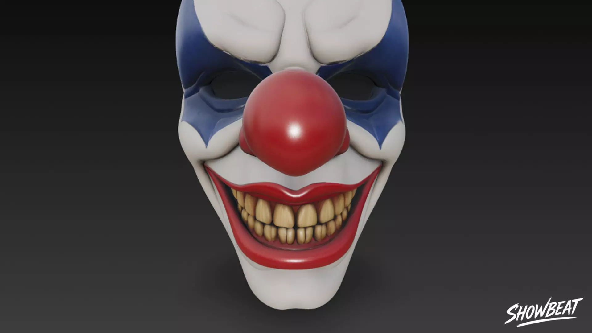 Killer Clown Mask Low-poly 3D model_4