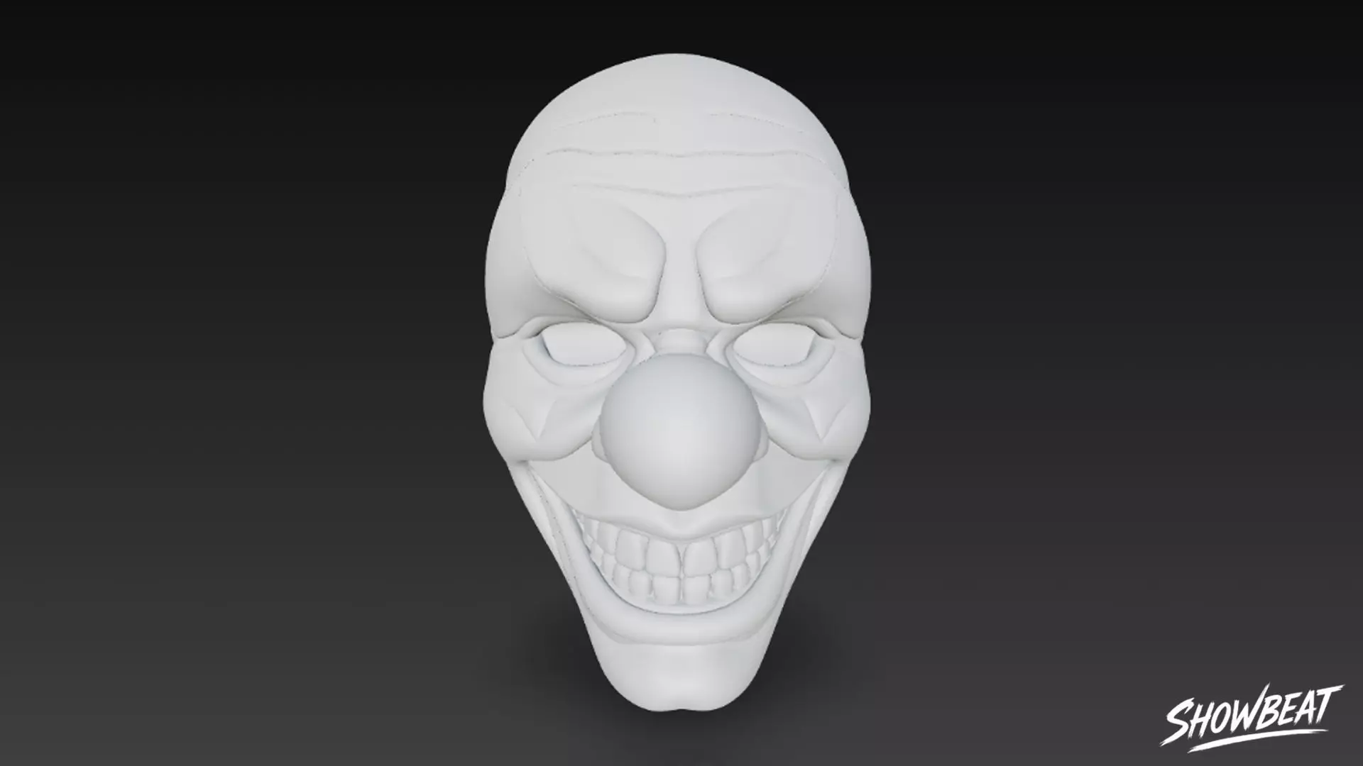Killer Clown Mask Low-poly 3D model_6