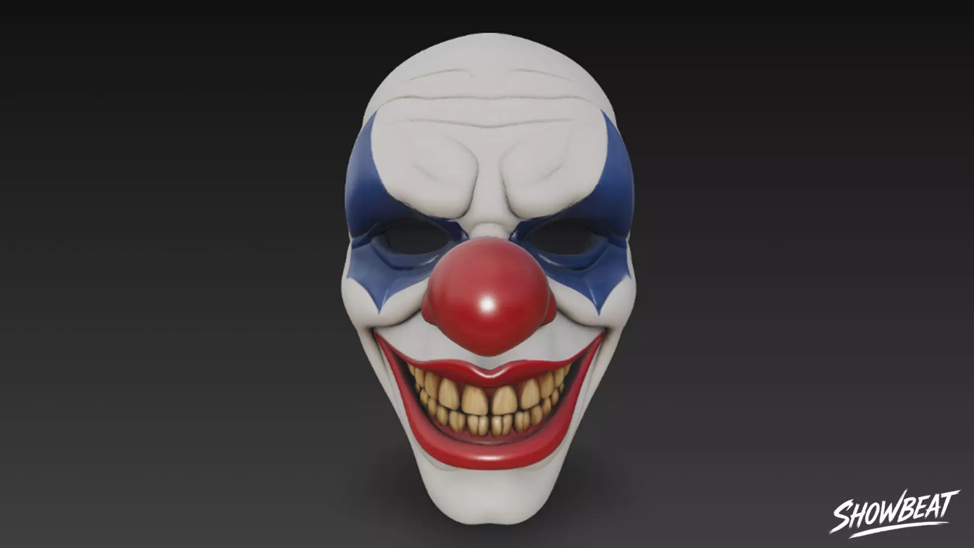 Killer Clown Mask Low-poly 3D model_1