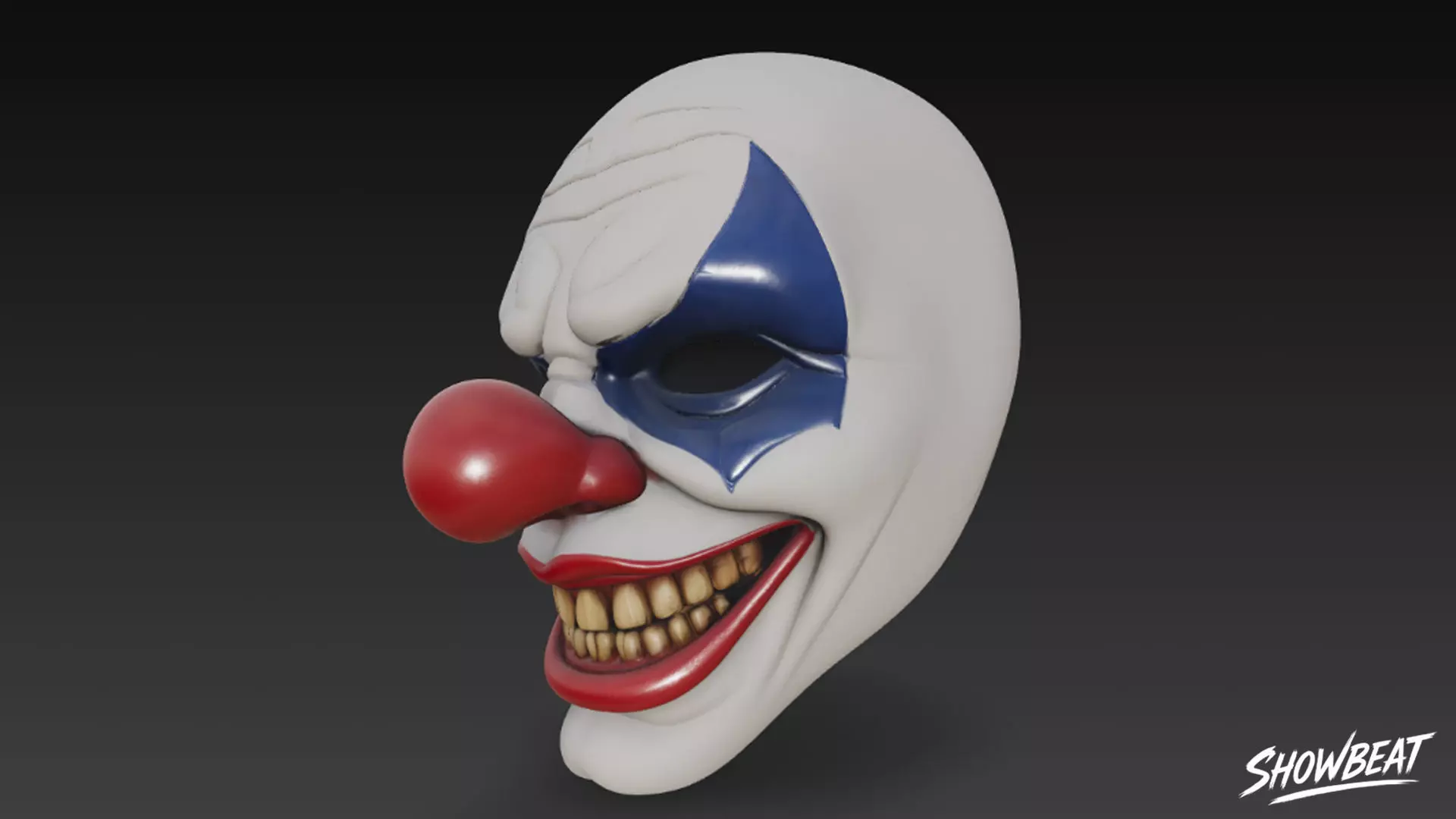 Killer Clown Mask Low-poly 3D model_2