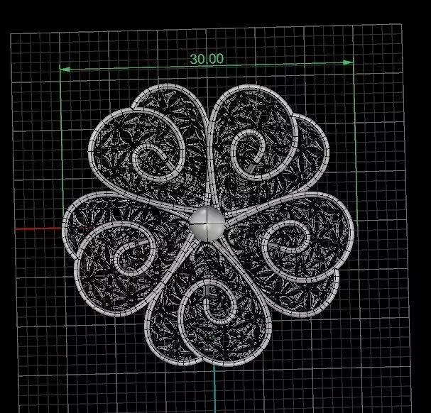 FLOWER PENDANT 3D print model_0