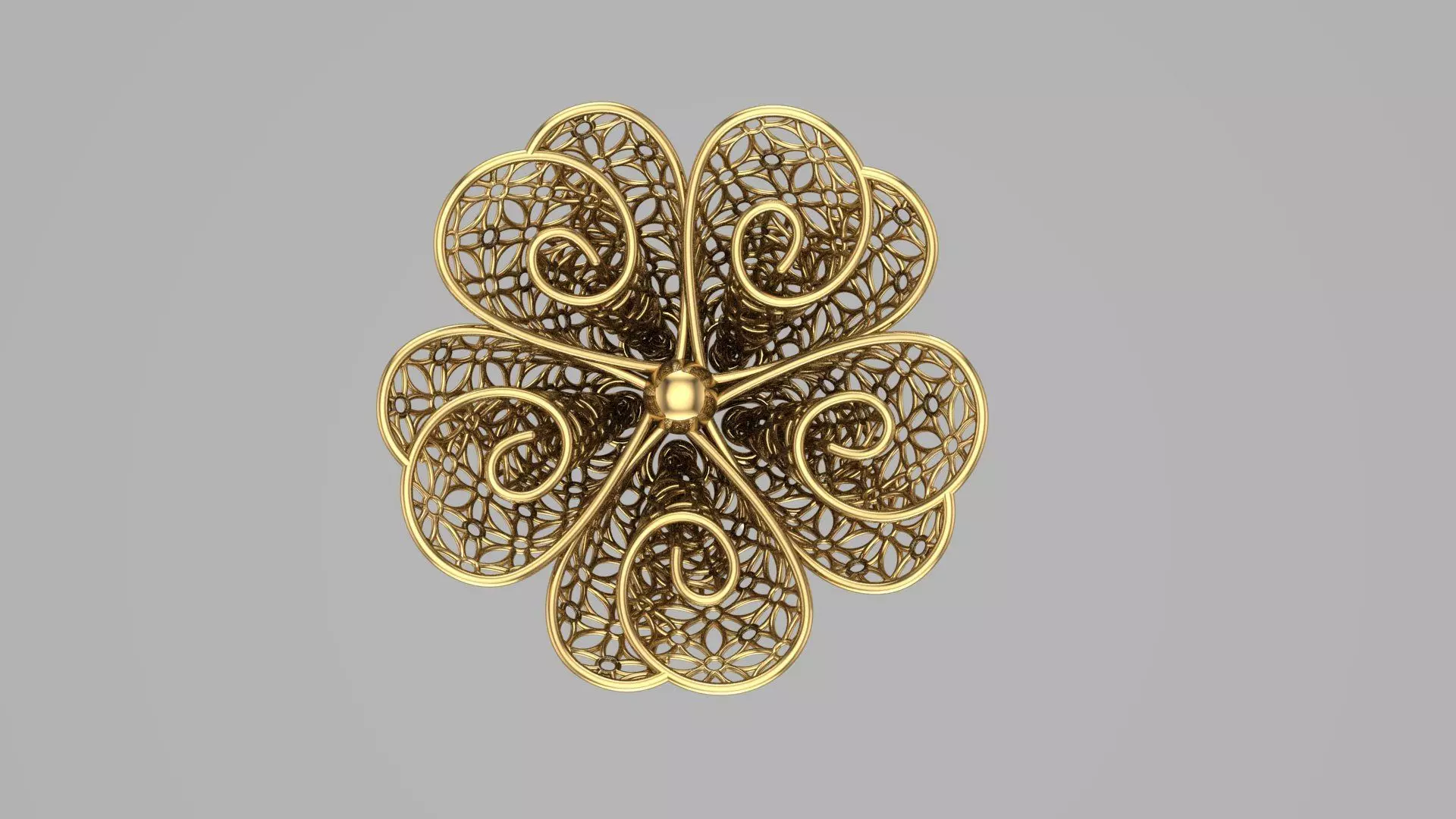 FLOWER PENDANT 3D print model_1