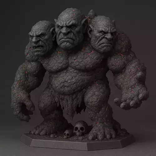 004 Troll de tres cabezas