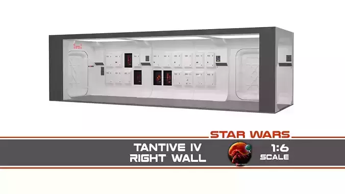 Tantive 4 right wall 1-6 scale Hottoys 3D print model