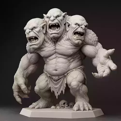 001 Troll de tres cabezas