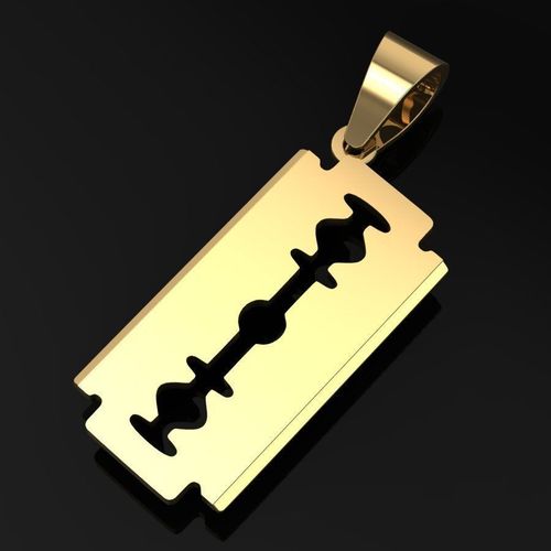 Razor blade pendant Free 3D print model