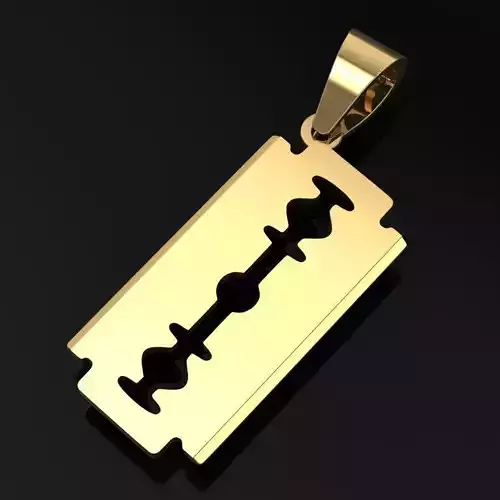 Razor blade pendant