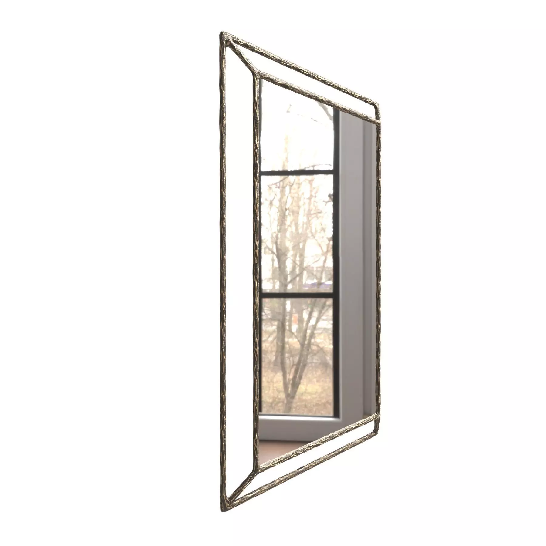 Restoration Hardware Thaddeus Open Beveled Mirror 3D model_2