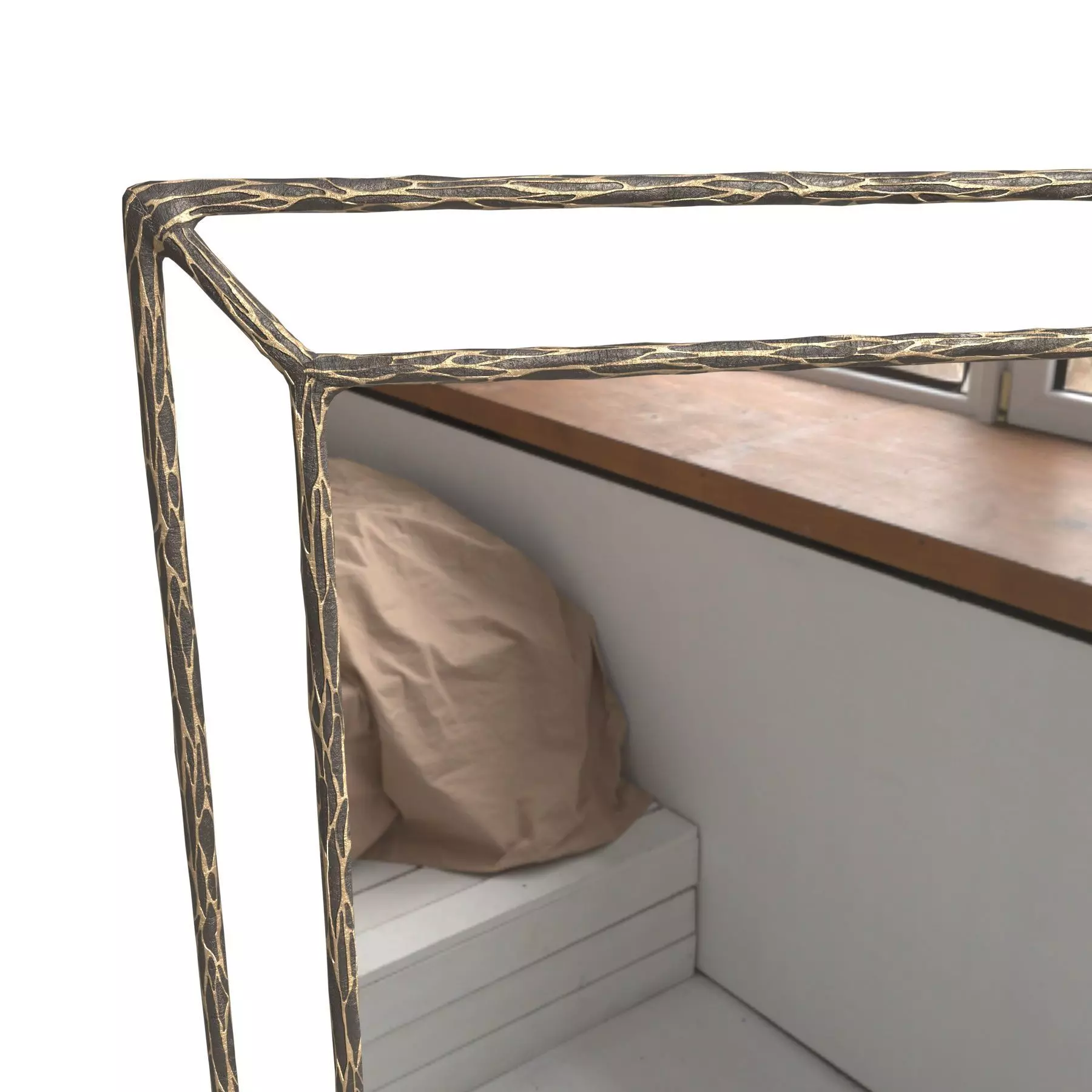 Restoration Hardware Thaddeus Open Beveled Mirror 3D model_5