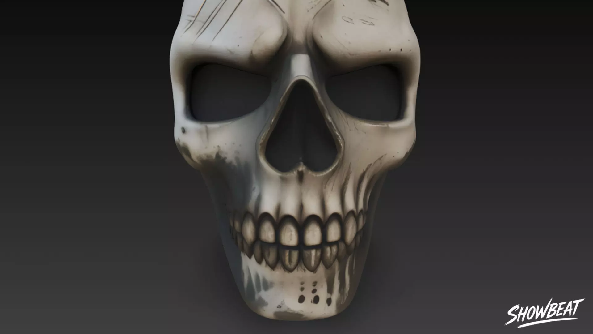 Skull Mask Low-poly 3D model_4