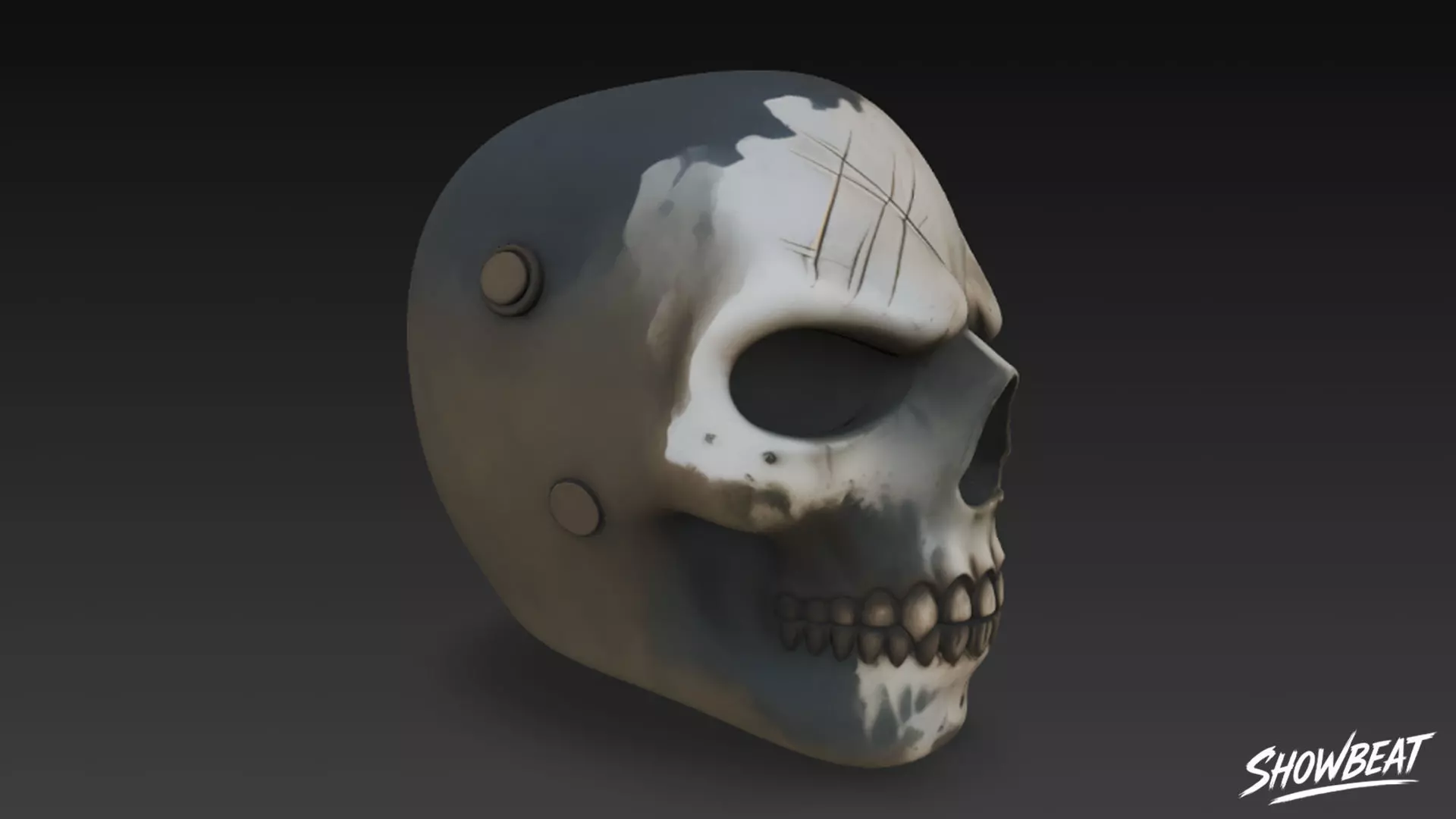 Skull Mask Low-poly 3D model_3