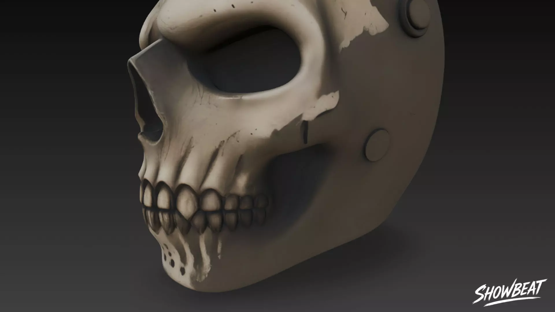 Skull Mask Low-poly 3D model_6