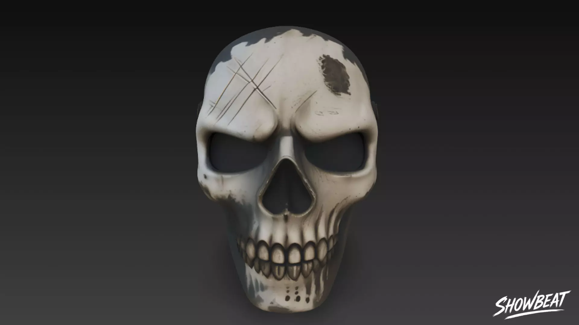Skull Mask Low-poly 3D model_1