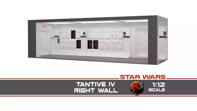 Tantive 4 right wall 1-12 scale Blackseries 3D print model
