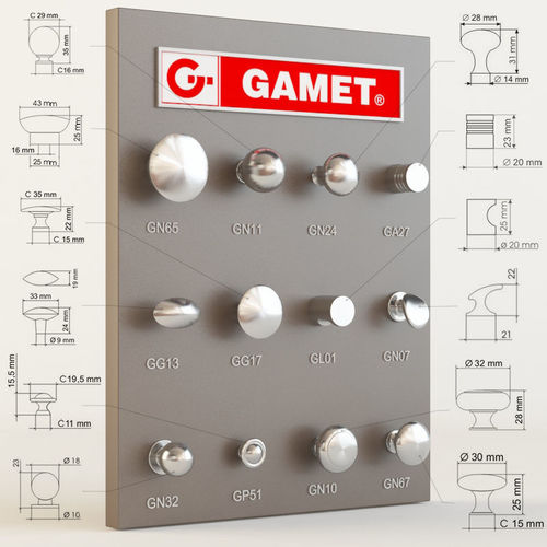 Gamet furniture knobs 3D model