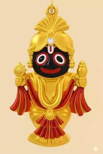 Golden Lord Jagannath Pendant 3D Model