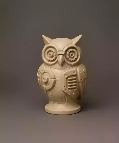 Industrial Owl Sculpture