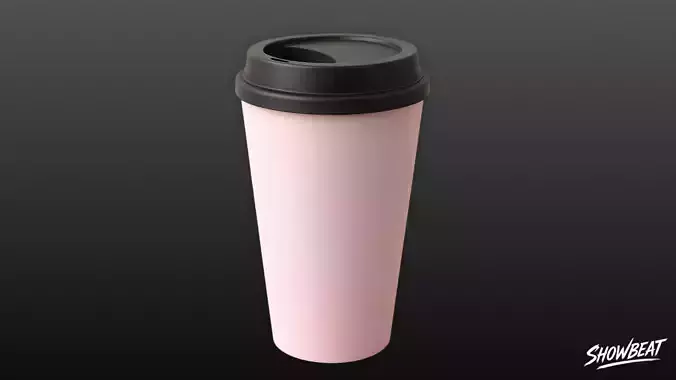 Pink Paper Coffee Cup