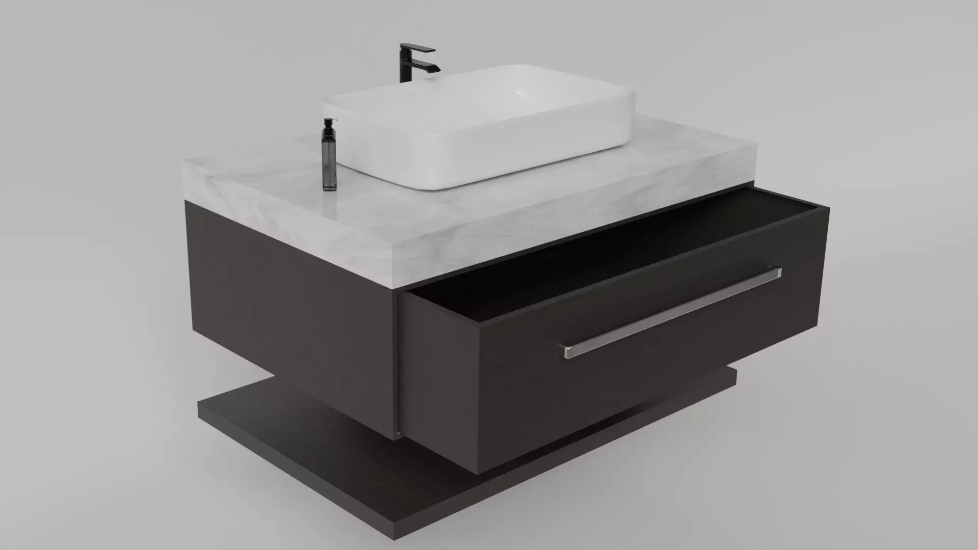 Floating Bathroom Vanity Low-poly 3D model_2