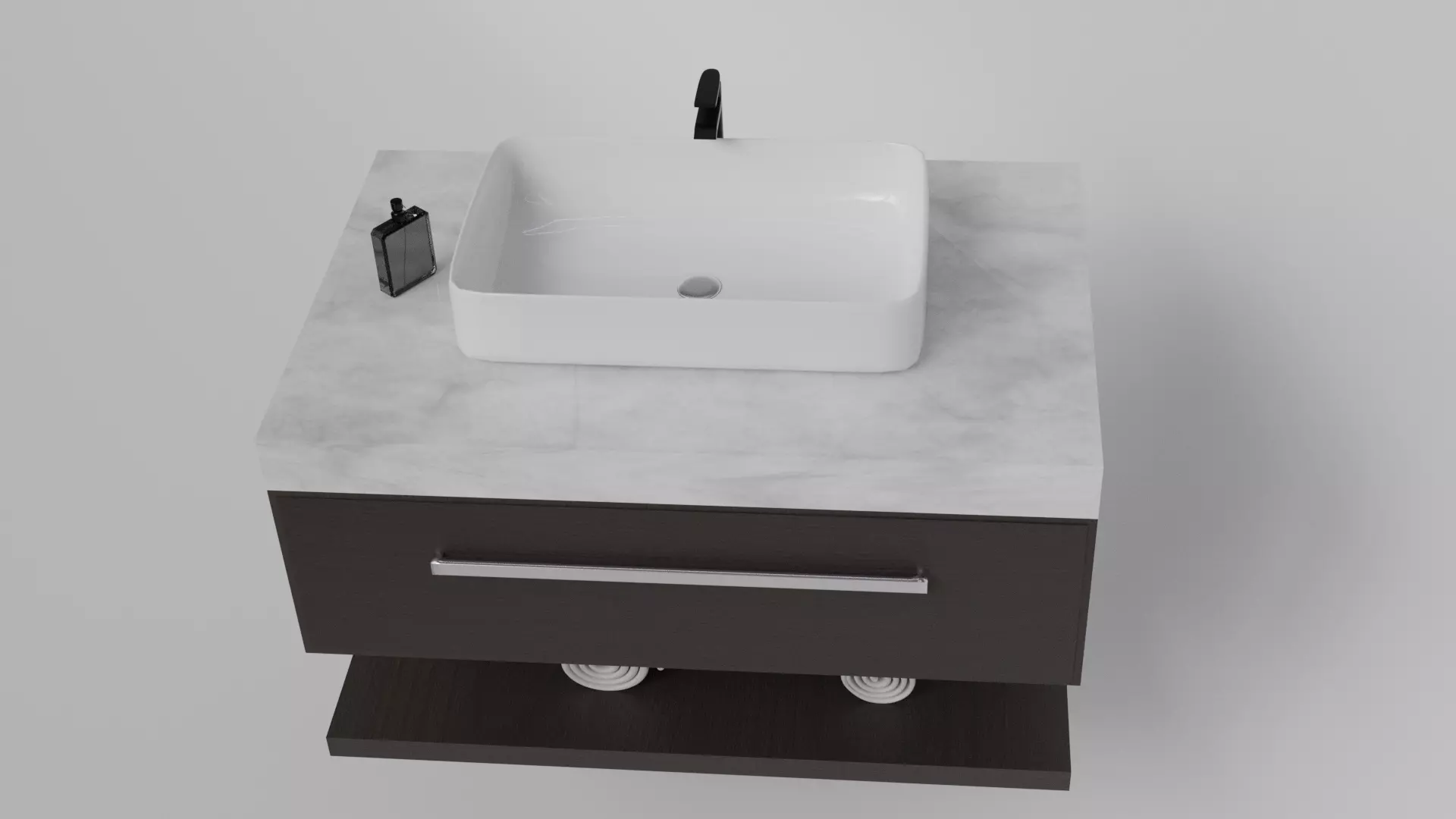 Floating Bathroom Vanity Low-poly 3D model_6