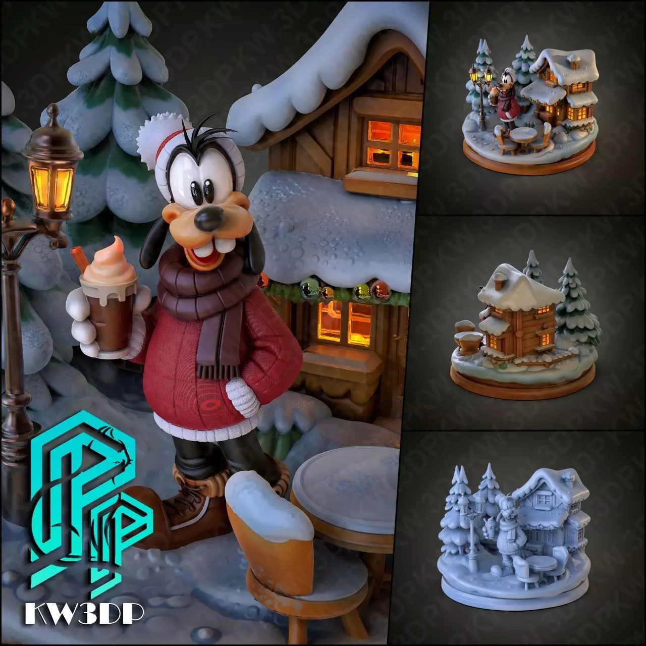 Christmas base 002 3D print model_2