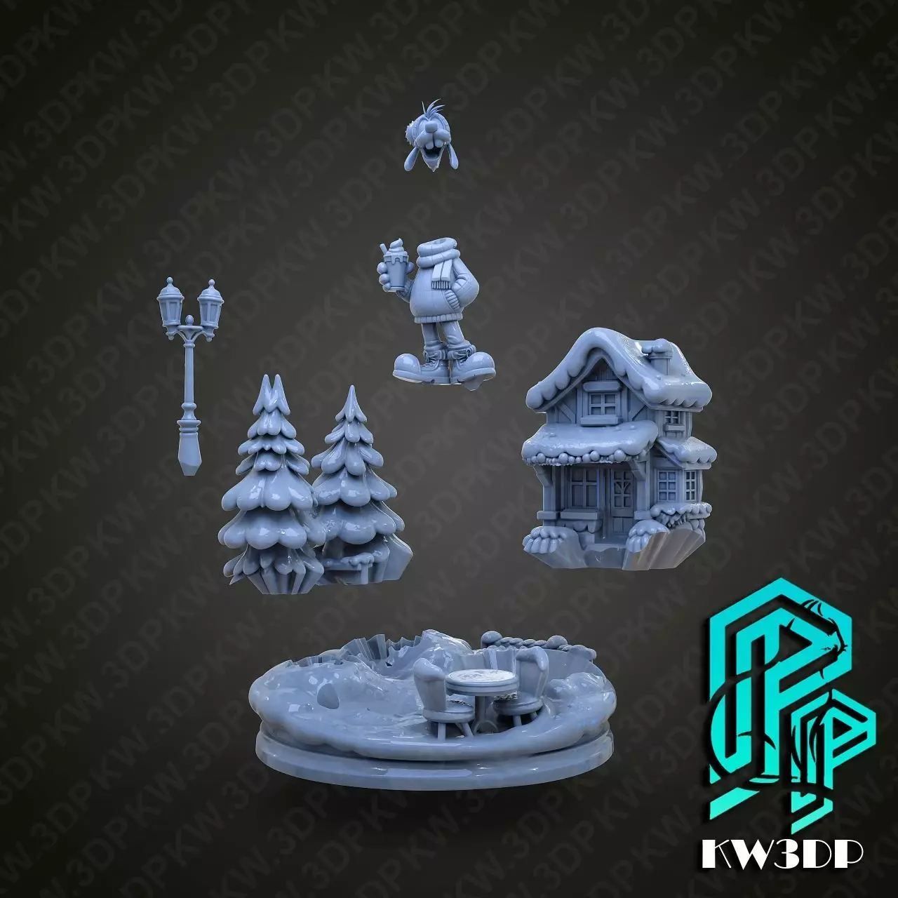 Christmas base 002 3D print model_3