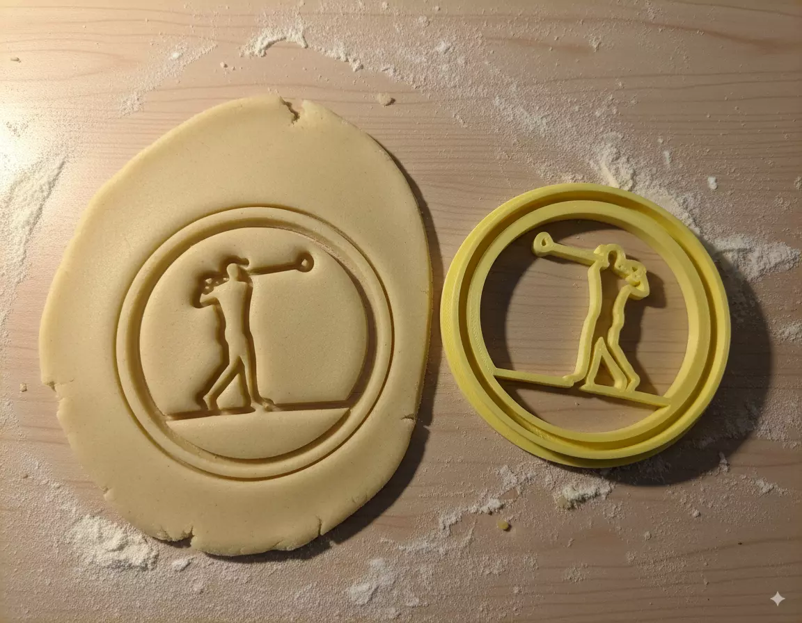 Baseball Player Cookie Cutter 3D model