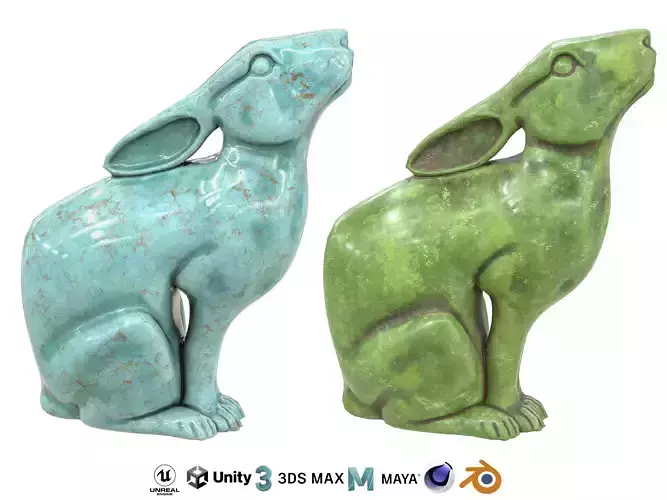 Rabbit marble statues