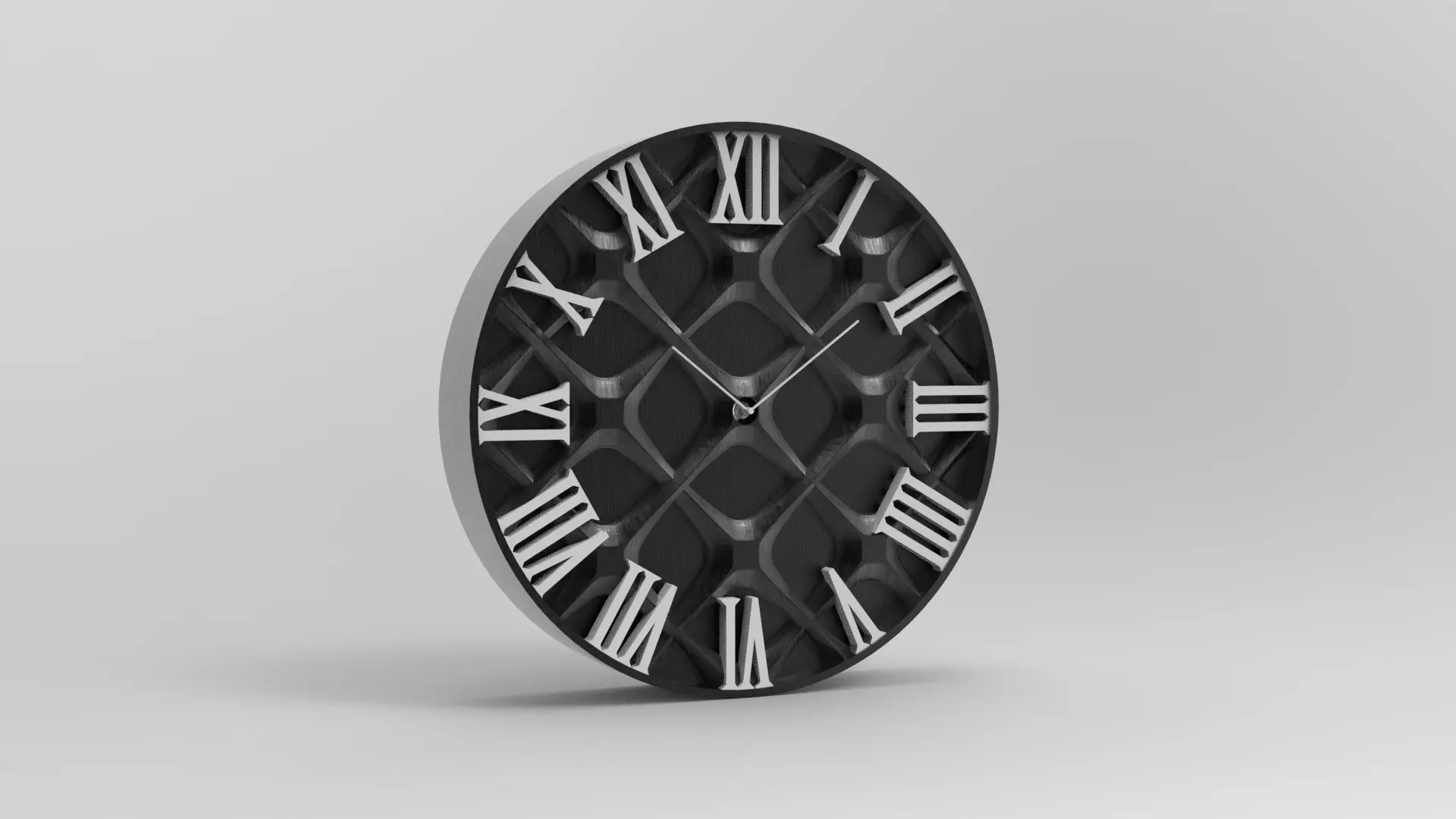 20 cm wall clock  illuminated model 3D print model_0