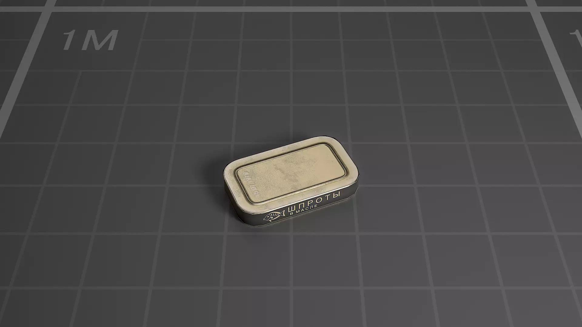 Soviet Canned Food Low-poly 3D model_6