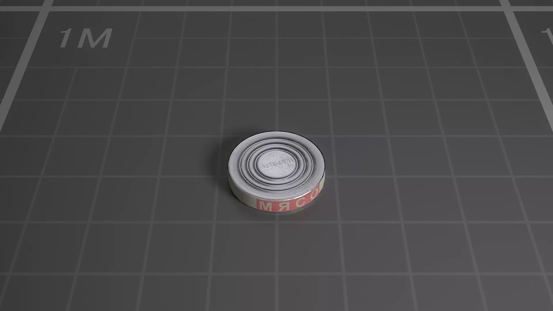 Soviet Canned Food Low-poly 3D model_5