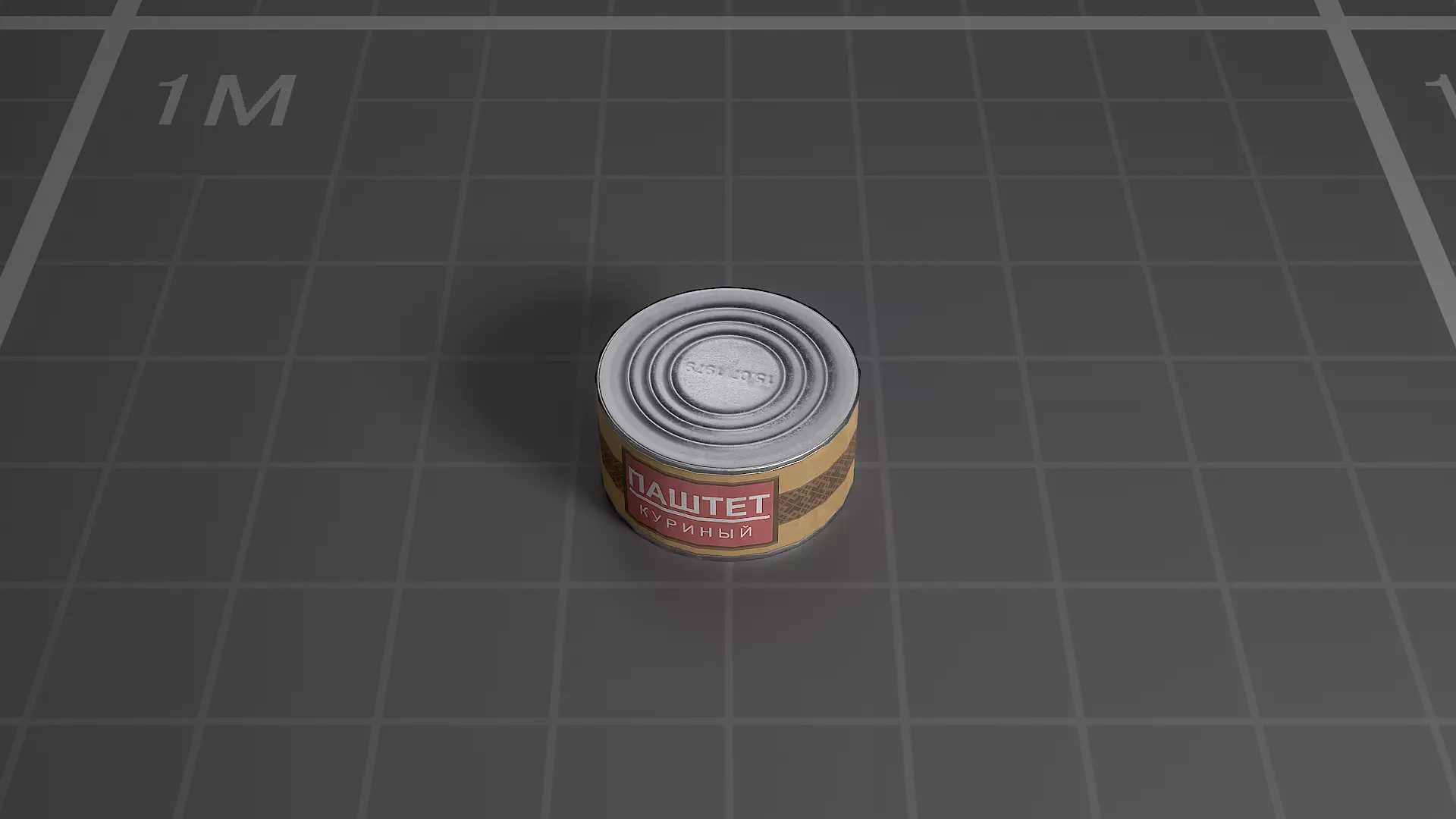 Soviet Canned Food Low-poly 3D model_4