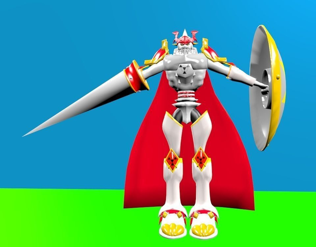 Dukemon shield Low-poly 3D model