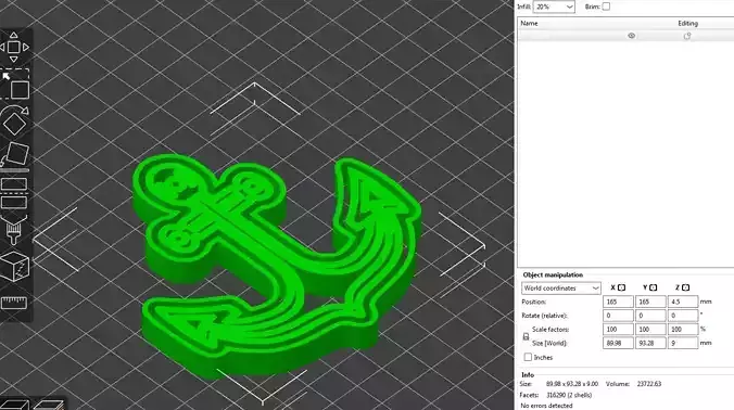 Anchor Cookie Cutter 3D model 4