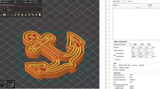 Anchor Cookie Cutter 3D model 5