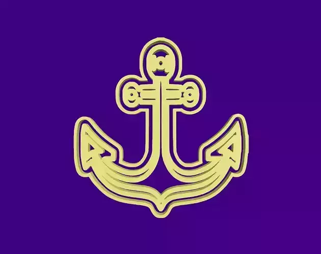 Anchor Cookie Cutter 3D model 2