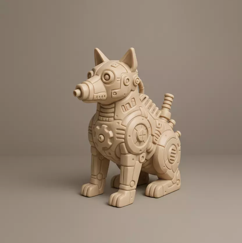 MechanicalDogSculpture|3DPrintModel