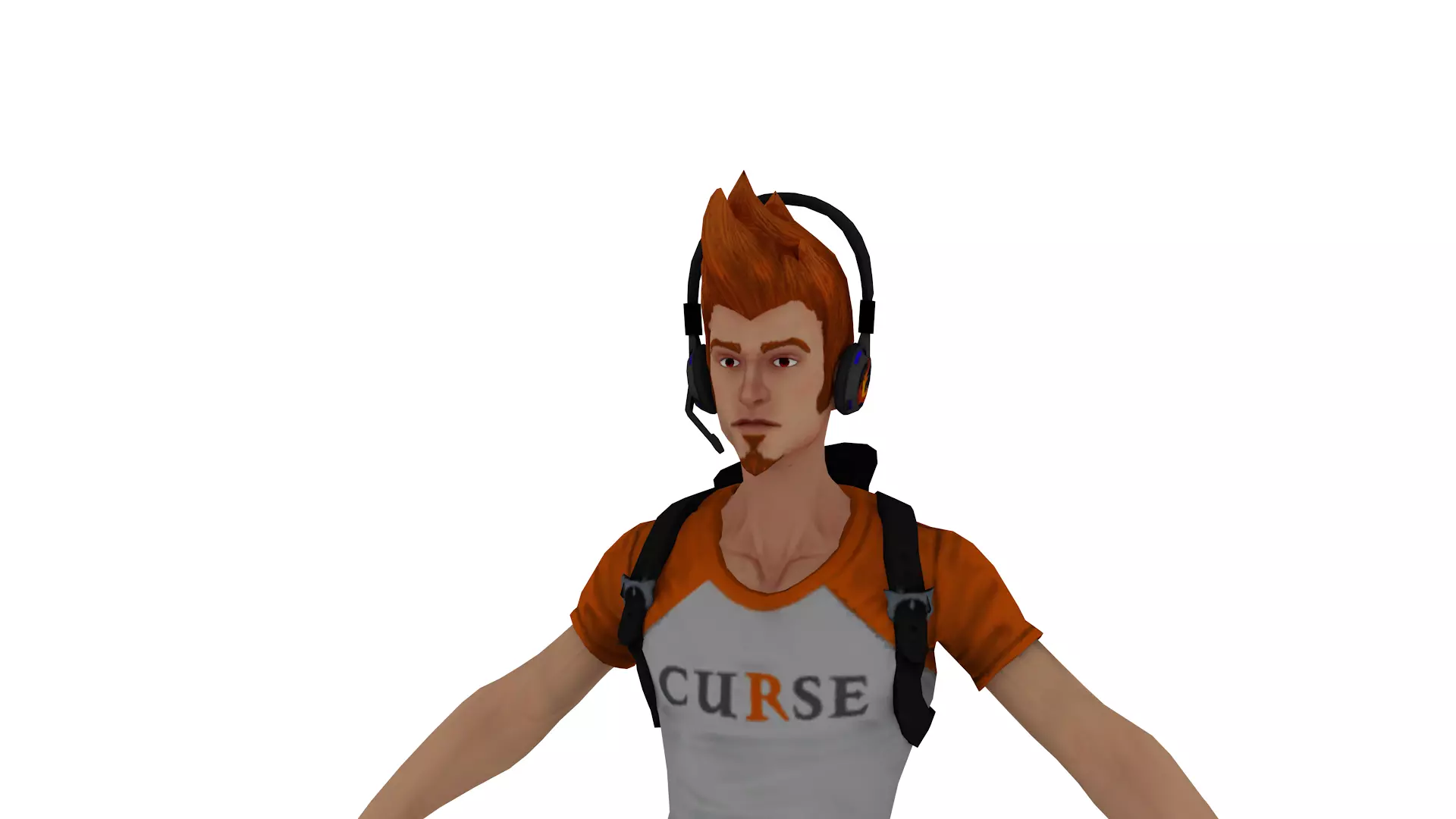 Stylized Male Gamer Casual Character 3D Model Low-poly 3D model_5