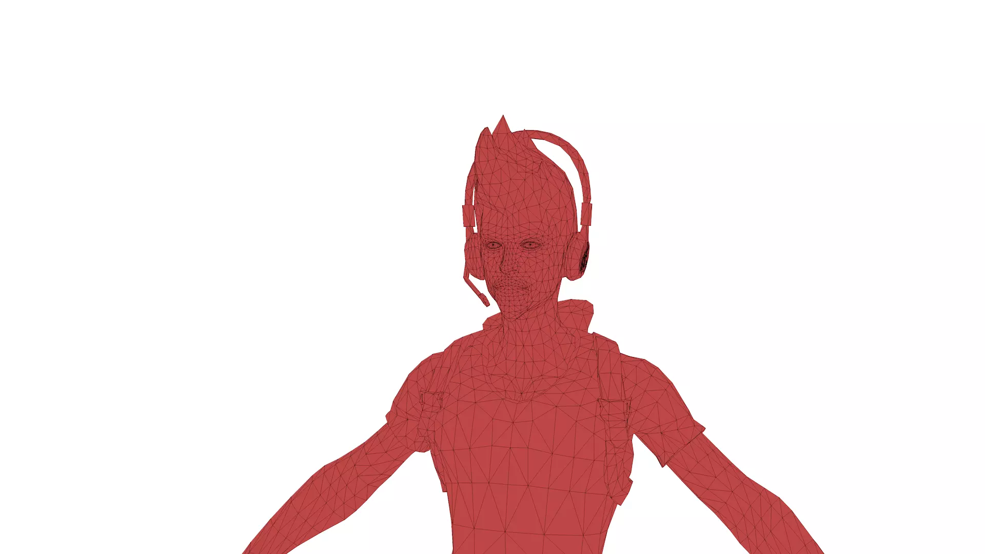 Stylized Male Gamer Casual Character 3D Model Low-poly 3D model_9