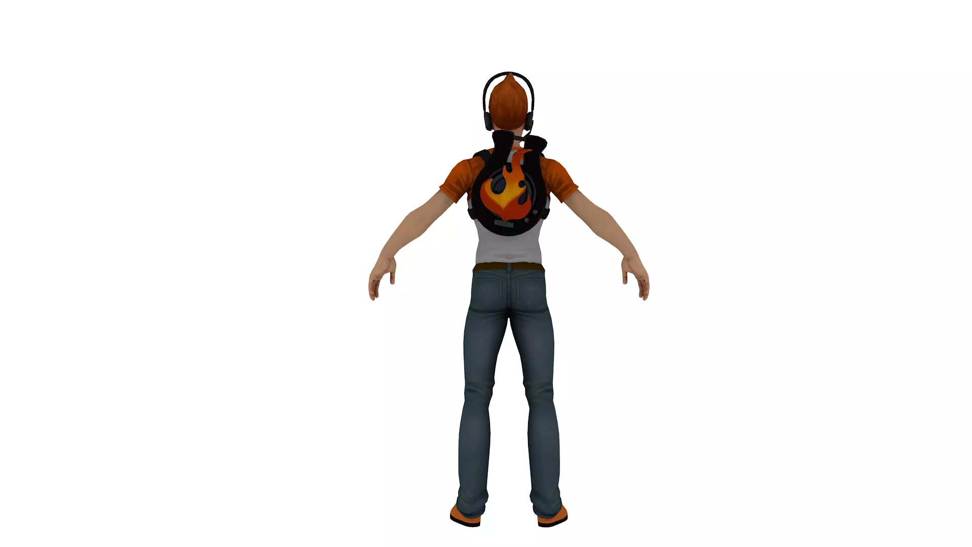 Stylized Male Gamer Casual Character 3D Model Low-poly 3D model_4
