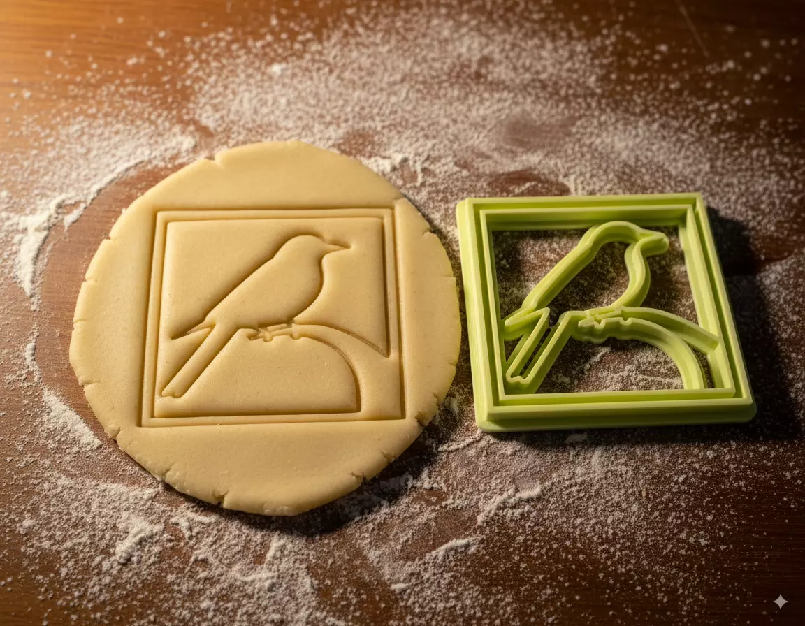 Bird Outline Cookie Cutter 3D model
