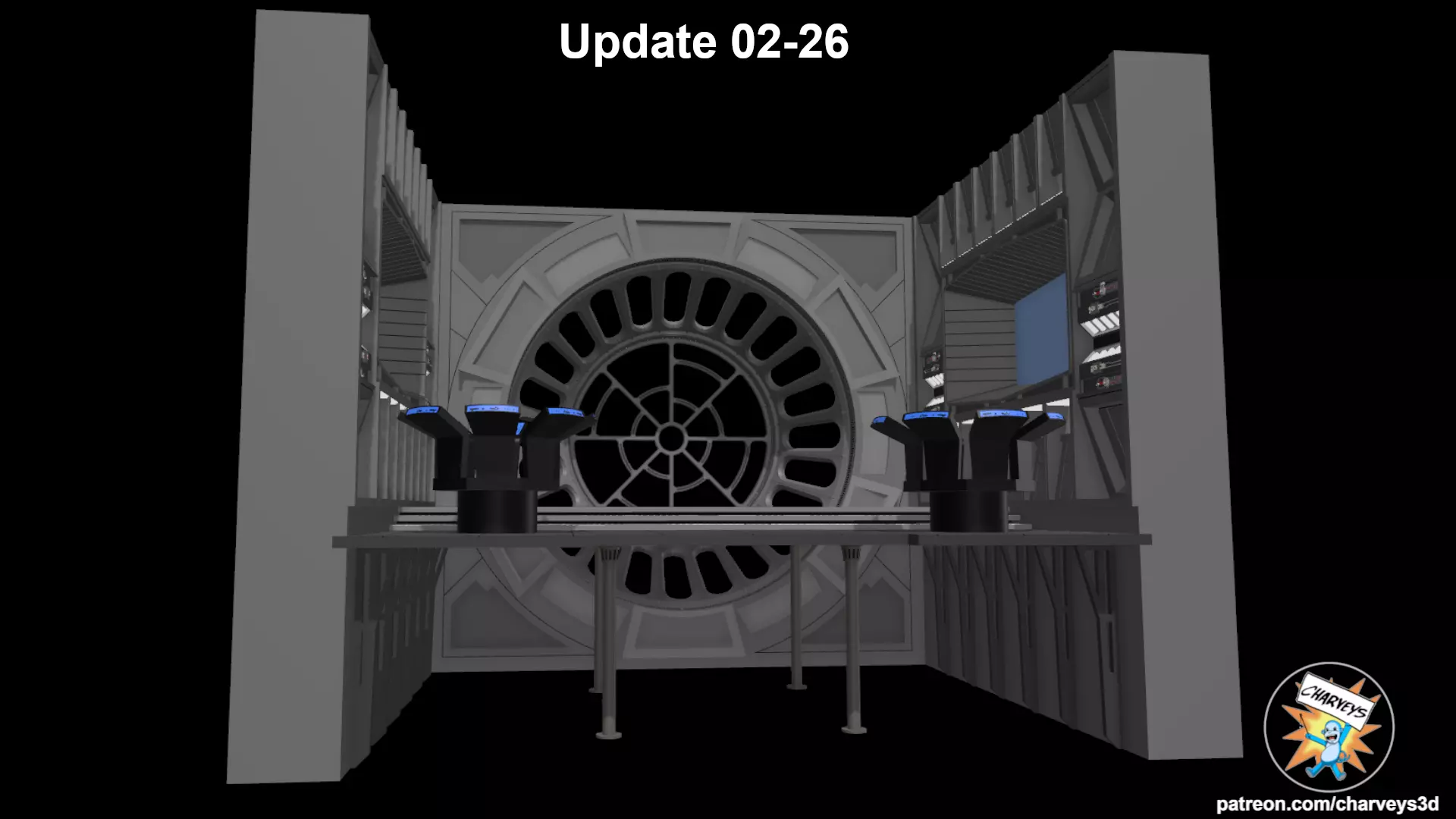 Star Wars Emperors Throne Room Diorama for 4 and 6 inch figures 3D print model