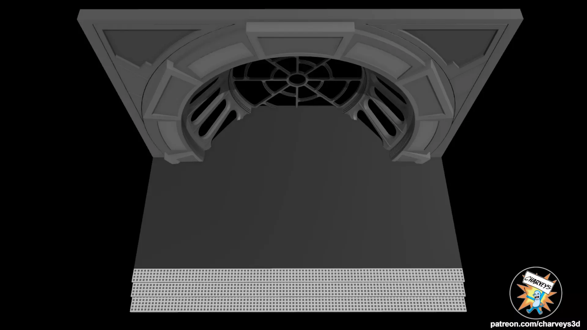  Star Wars Emperors Throne Room Window for 4 and 6 inch figures 3D print model_4