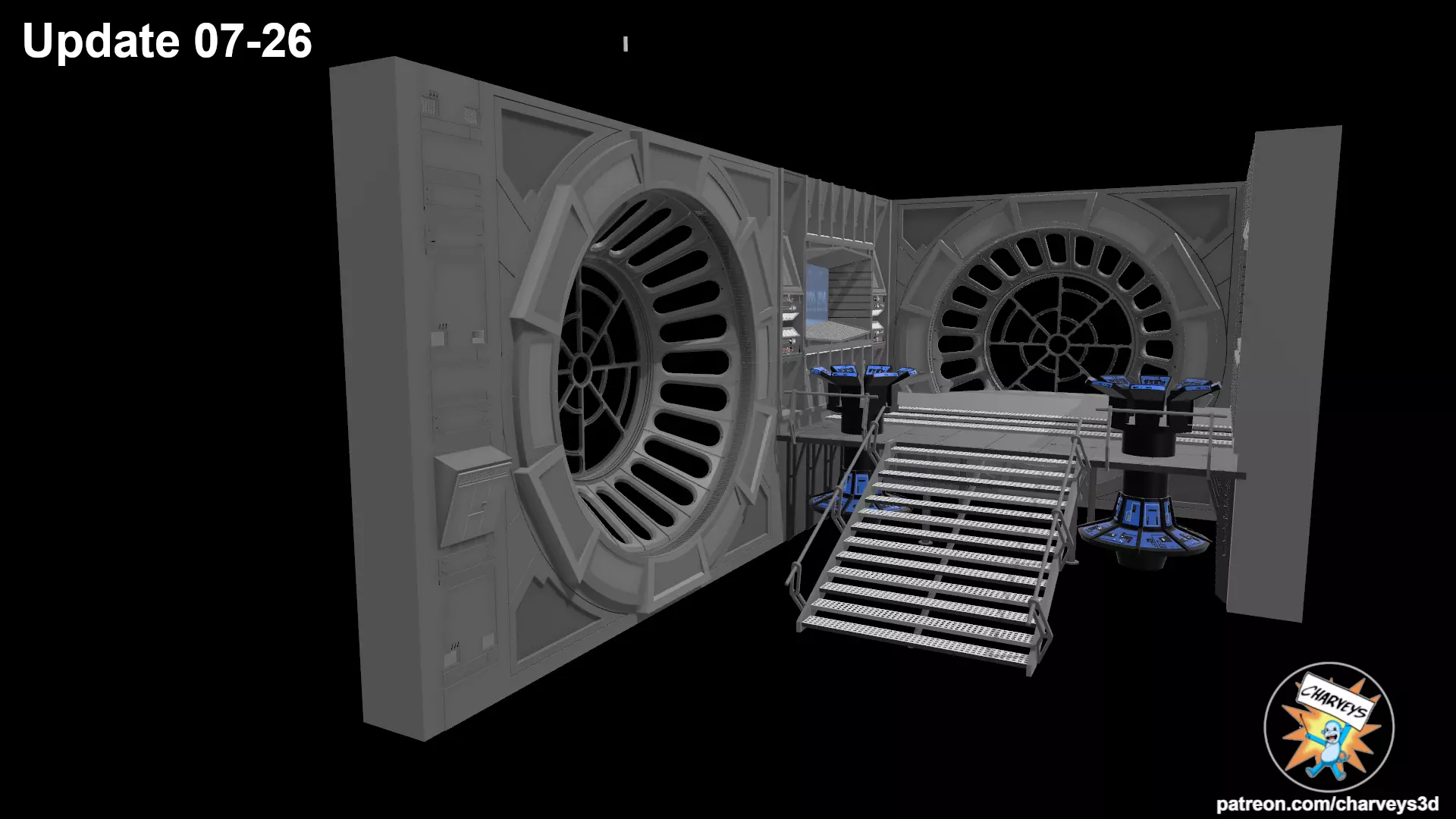 Star Wars Emperors Throne Room Diorama for 4 and 6 inch figures 3D print model