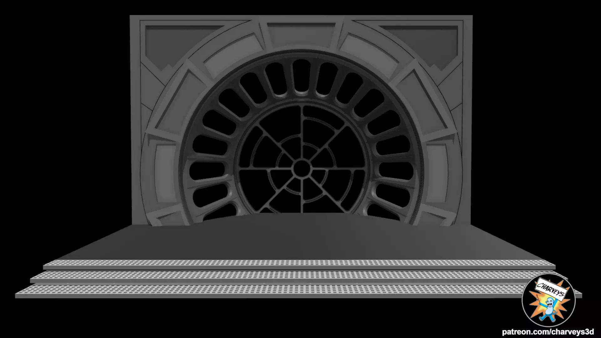  Star Wars Emperors Throne Room Window for 4 and 6 inch figures 3D print model_1