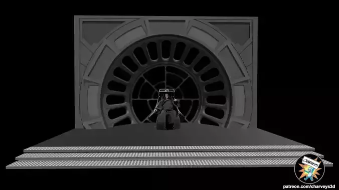  Star Wars Emperors Throne Room Window for 4 and 6 inch figures