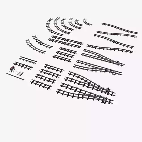 a set of railway tracks and rails