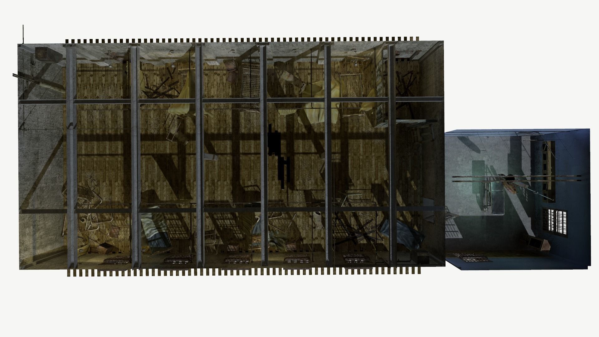 Abandoned Infirmary  Low-poly 3D model_14